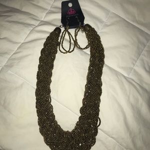 Paparazzi Bronze-Colored beaded Jewelry